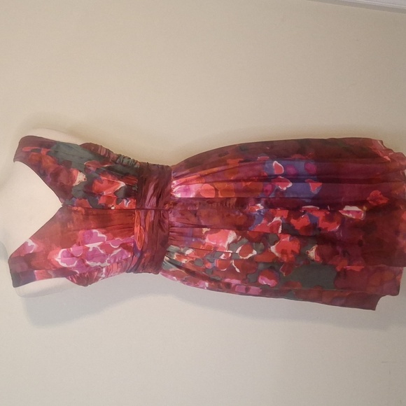 Banana Republic 100% Silk watercolour floral dress Size 6 - Picture 6 of 9